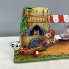 Reproduction House Tin Toy Swingset W key - Does Not Work