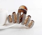 Fodattm Women Lady Fashion Large Fancy Rhinestones Hair Clamp Hair Claw Clips   