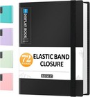 72 Pocket Binder With Plastic Sleeves   Elastic Band  Large Capacity 8 5x11 P   