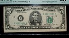1981a  5 Federal Reserve Note Pmg Vf25 Richmond Misalignment Error  5 Bill 