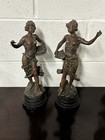 Beautiful Pair Of 19th Century French Bronze Spelter Figurines By R Richard