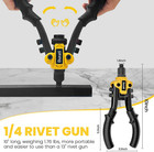 Rivet Gun Kit  200pcs Blind Rivets   5 Interchangeable Nosepieces