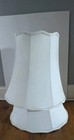 Set Of 2 Large White Bell Lamp Shades 22  Tall 17  Bottom Fabric Softback   