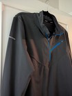 Nike Men s Black Softshell Performance Jacket With Blue Zipper Accents Large