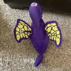 Vintage 90   s Rare Fisher-price Dino Roars Purple Pterodactyl Dinosaur Plush 12   
