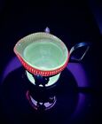 Reed   Barton Victorian Silver Plate Ruby Color Rim Frosted Glass Creamer Glows 