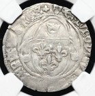 Medieval France King Louis Xii 1498-1515  Silver Blanc Coin  High Grade Ngc Vf35