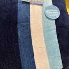 Oversized Beach Towel 36 X 72 Blue Striped  100  Cotton  Brand New 