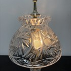 Vintage Boudoir Lamp Crystal Cut Glass Boudoir Parlor Lamp 12 5    Works