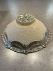 Vintage Art Deco 1930 s Frosted Cream Glass  Ceiling Light Fixture Shade Only