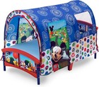 Toddler Bed Mickey Mouse Plastic Canopy Tent Blue Kids Boys Bedroom Furniture