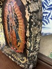 Vintage Hand Painted Mexican Milagros Nicho Catholic Virgin Guadalupe Folk Art