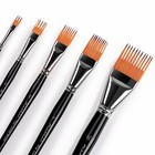 Fuumuui Grainer Brush Set - 5pc Flat Comb For Unique Texture  Acrylic  Oil  Wate