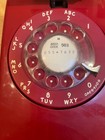 Vintage 1978 Red Bell System Western Electric 554 Bmp Rotary Wall Telephone