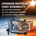 07-17 Tundra Sequoia Halogen Headlamp Pair Smoke Lens Amber Reflector Bulbs Inc