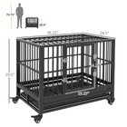 36  Steel Indoor Dog Crate Pet Kennel W wheels   Locks  Medium small Dogs  Gray