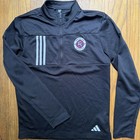 Nwot New England Revolution Adidas 3 4 Zip Pullover Jacket Adult Men   s S Black