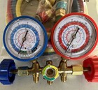 Hvac Ac Manifold Gauge Set R134a R12 R22 R502 Refrigerant Hoses Couplers New