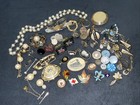 Vtg Lot - Cameos  Cufflinks  Pins  Brooches  Rings  Misc Jewelry - Valuable 925