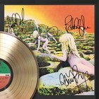 Led Zeppelin Framed Wood Reproduction Signature Lp Record Display   m4 