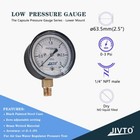 Low Capsule Pressure Gauge  0-3 Psi 2-1 2  Face Dial  1 4  Npt Lower Mount