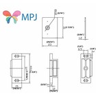 Mpj 50631-r 10 Packs 15lb Shutter Magnetic Catch White Zinc With Strike Plates