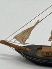Wooden Sailboat Model Decoration Mini Sailing Boat Ship Handmade 7x5 Used
