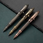 Solid Brass Bolt Action Pen Pocket Ballpoint Pen Outdoor Travel Edc W 5pc Refill