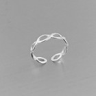 Women s Day Gift Solid Metal 925 Silver Infinity Adjustable Toe Ring For Women s