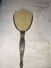 Antique Ornate Gold silver Plated Hair Brush  Vintage Vanity Deco