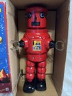 Ha Ha Toy Mechanical Roby Robot Ms 640 Red Tin Wind Up Robot Retro Space Toy