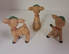 Vtg Lefton Christmas Reindeer Ceramic Set Of 3