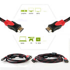 Red Mesh Premium Hdmi Cable Cord For Bluray 3d Dvd Ps3 Hdtv Xbox Lcd Hd Tv 1080p