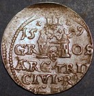 Poland Medieval  Sigismund Iii 1599  3 Grossus Silver Coins  7069 