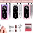 45000rpm Rechargeable Electric Nail Drill Machine Portable Manicure Pedicure Kit