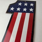 Vintage Harley Davidson Motorcycles Sign - Large Usa American Flag Gas Pump Sign