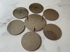 Vintage Silver Plated Six Etched Coaster Set With Matching Stand