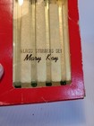 4 Blown  Glass Christmas Swizzle Sticks Mary Kay Wreath Stocking Tree Reindeer