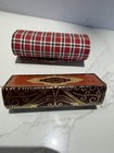 2 Lipstick Holder Cases Unique Designs Mirror Inside Snap Closure Euc