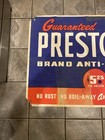 Vintage 1940s-50s Prestone Anti-freeze Cloth Banner 33    X 44   
