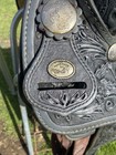 Unique Used 16  Circle Y  Western Equitation Saddle Pewter W silver Trim Us Made