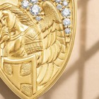 14k Yellow Gold Patron Saint St  Michael Medal Diamond Charm Necklace Pendant