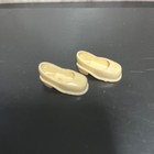 Vintage 70 s Sindy Marx Doll Shoes Beige Chunky Shoes Cream