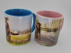 His  hers Brown Labrador  Ceramic Coffee Tea Mugs Pink Blue Shutterfly Adorable 