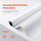 2roll 36 In X 150 Ft Wide Format Paper Plotter Paper Cad Bond Rolls 2  Core 