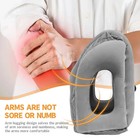 Inflatable Travel Pillow Airplane Neck Head Support Patented Valve Cushion Plane