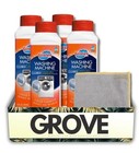 4x Washing Machine Cleaner 12 Oz Bundle With Microfiber Cloth    Cleans Residue 