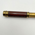 Vintage Brass And Wood Nautical Maritime Spyglass Telescope 14   