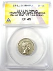 Octavian Augustus Ar Denarius 32 Bc - Anacs Xf45  ch Xf  - Rare Venus Type 