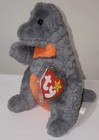 Ty Beanie Baby - Emmett The T-rex Dinosaur 30th Anniversary New Mwmts Plush Toy 